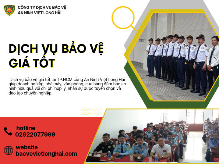 DỊCH VỤ BẢO VỆ GIÁ TỐT: GIẢI PHÁP AN NINH TIẾT KIỆM, CHẤT LƯỢNG CHO DOANH NGHIỆP